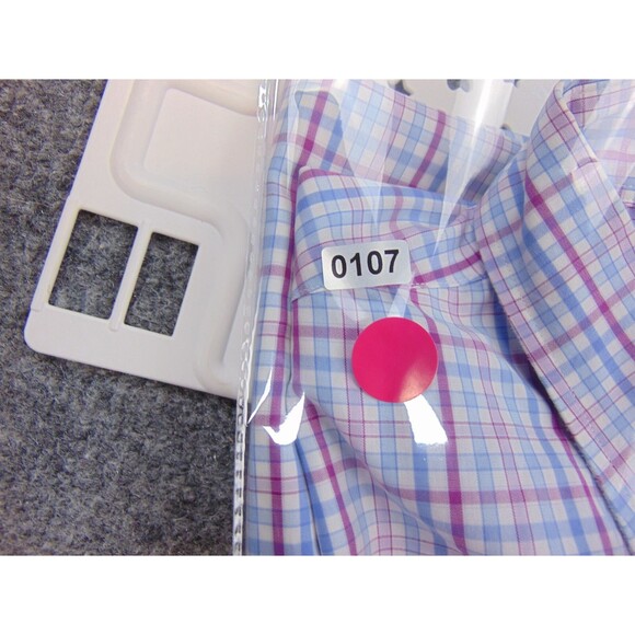 Onward Reserve Shirt Mens XL Blue White Check Linen Wrinkle Resistance - Picture 8 of 8